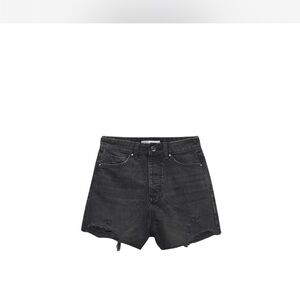 Zara black denim shorts